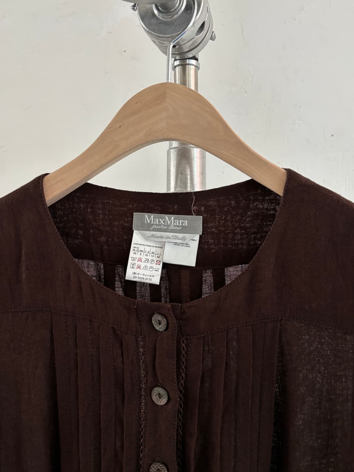 Max Mara 막스마라 브라운 컬러 린넨 원피스 상품이미지5