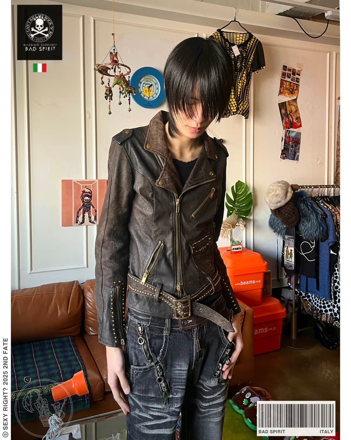 BAD SPIRIT Archive Studs Pelle Rider JK 상품이미지1