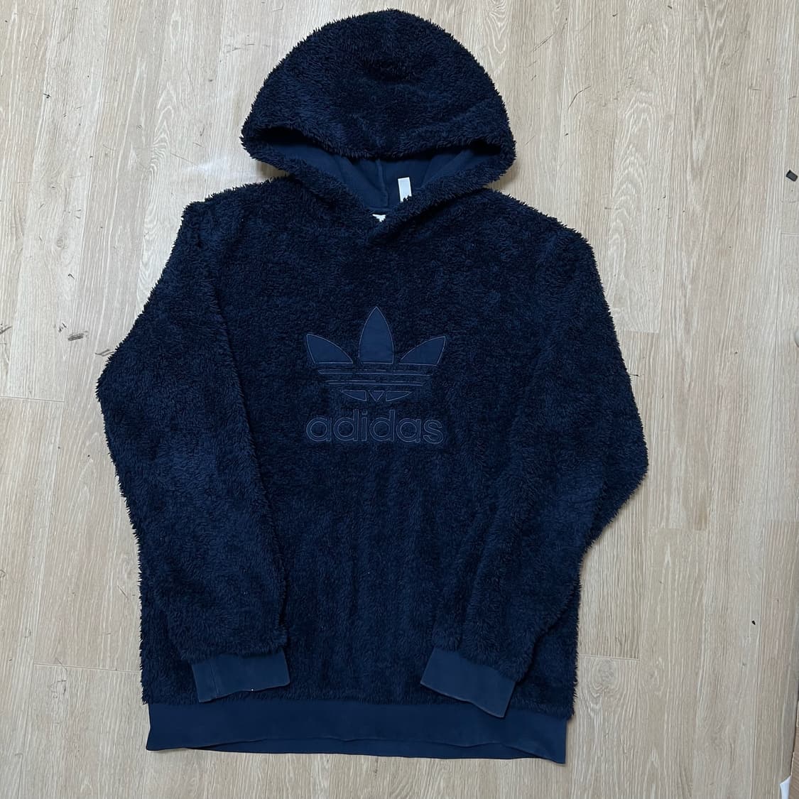 아디다스 빅로고 쉐르파 양털 후리스 후드티 L/100  상품이미지1