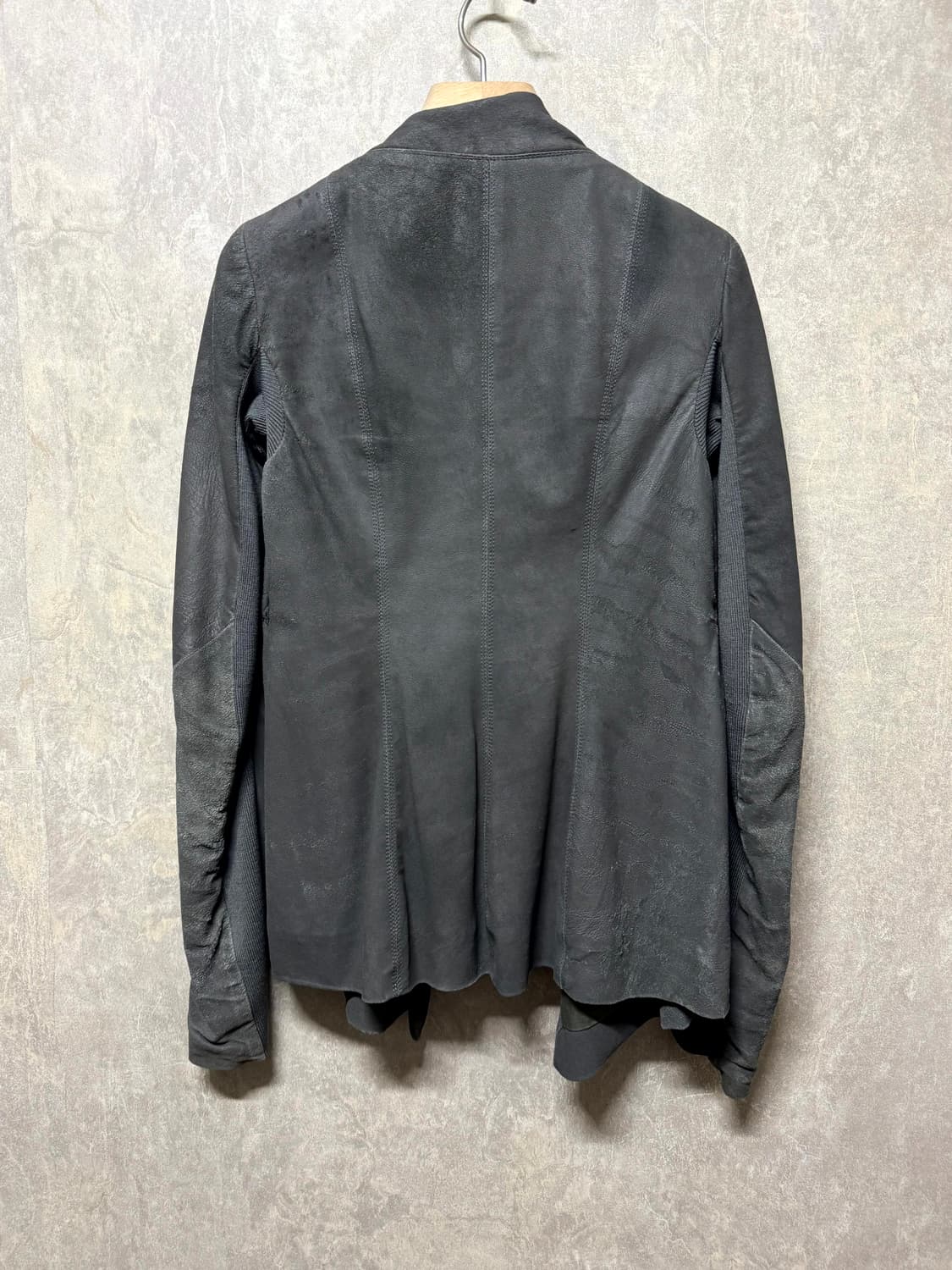 38 / Rick Owens 릭오웬스 셔링 레더 자켓 상품이미지3