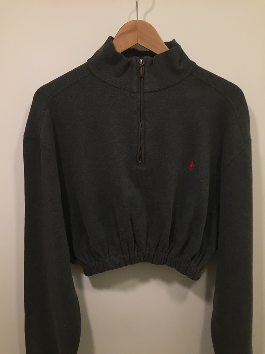 여성 폴로 오버핏 크롭반집업 100~105 상품이미지2