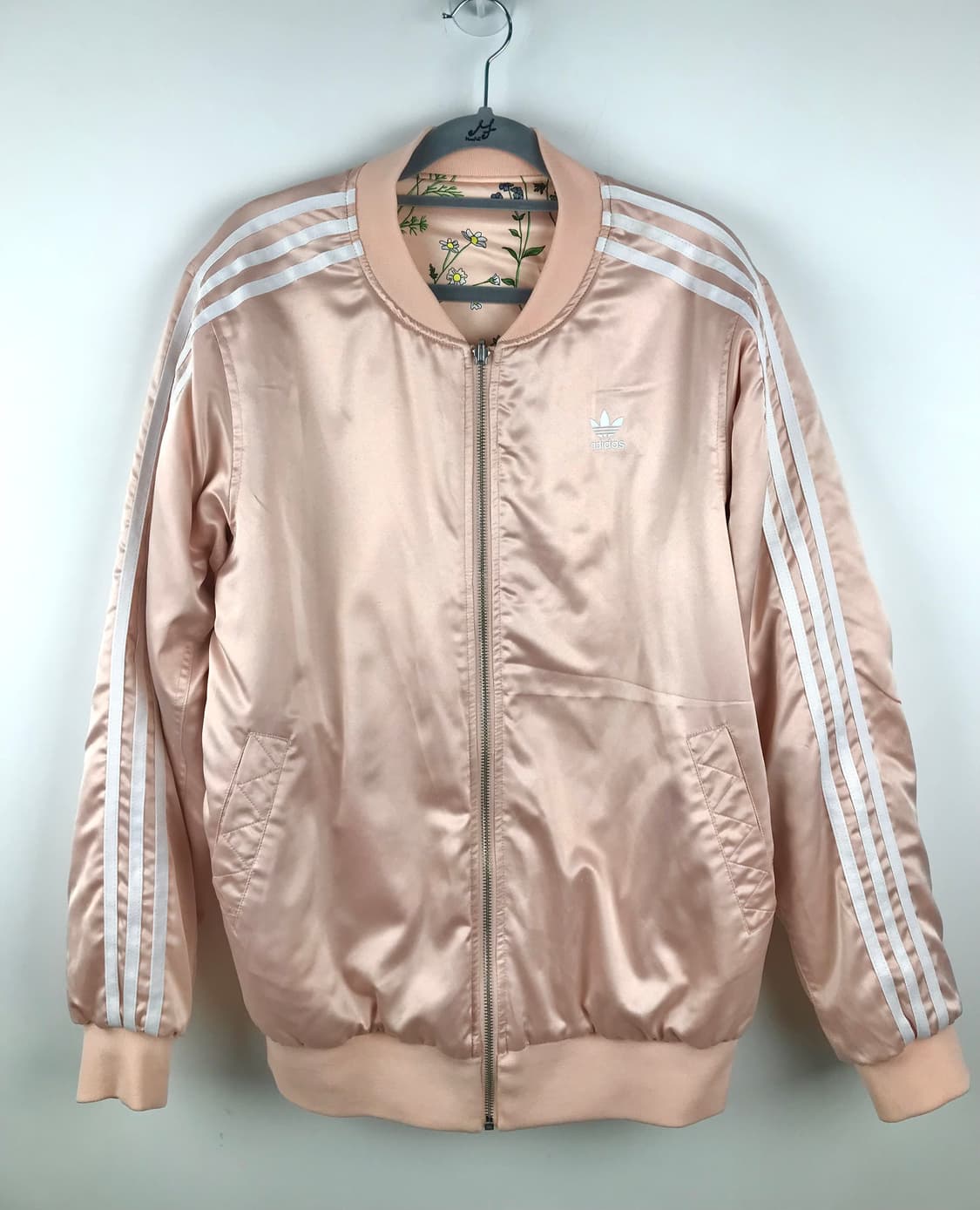 아디다스 양면 딸기우유 연핑크색 봄버 자켓 점퍼 져지 항공점퍼 블루종 상품이미지1