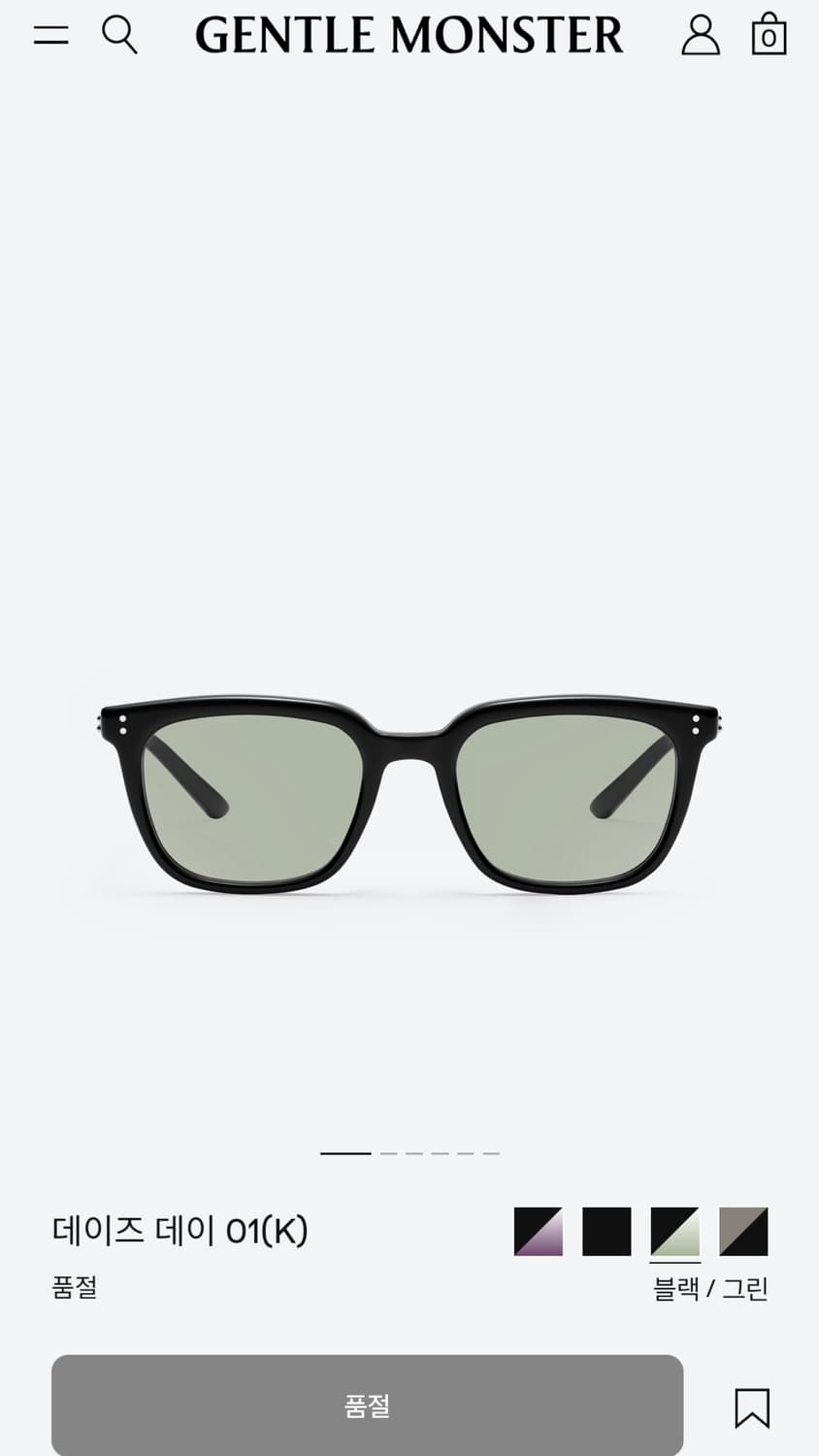 젠틀몬스터 데이즈 데이 DAYS DAY 01 (K) 풀박스 상품이미지1