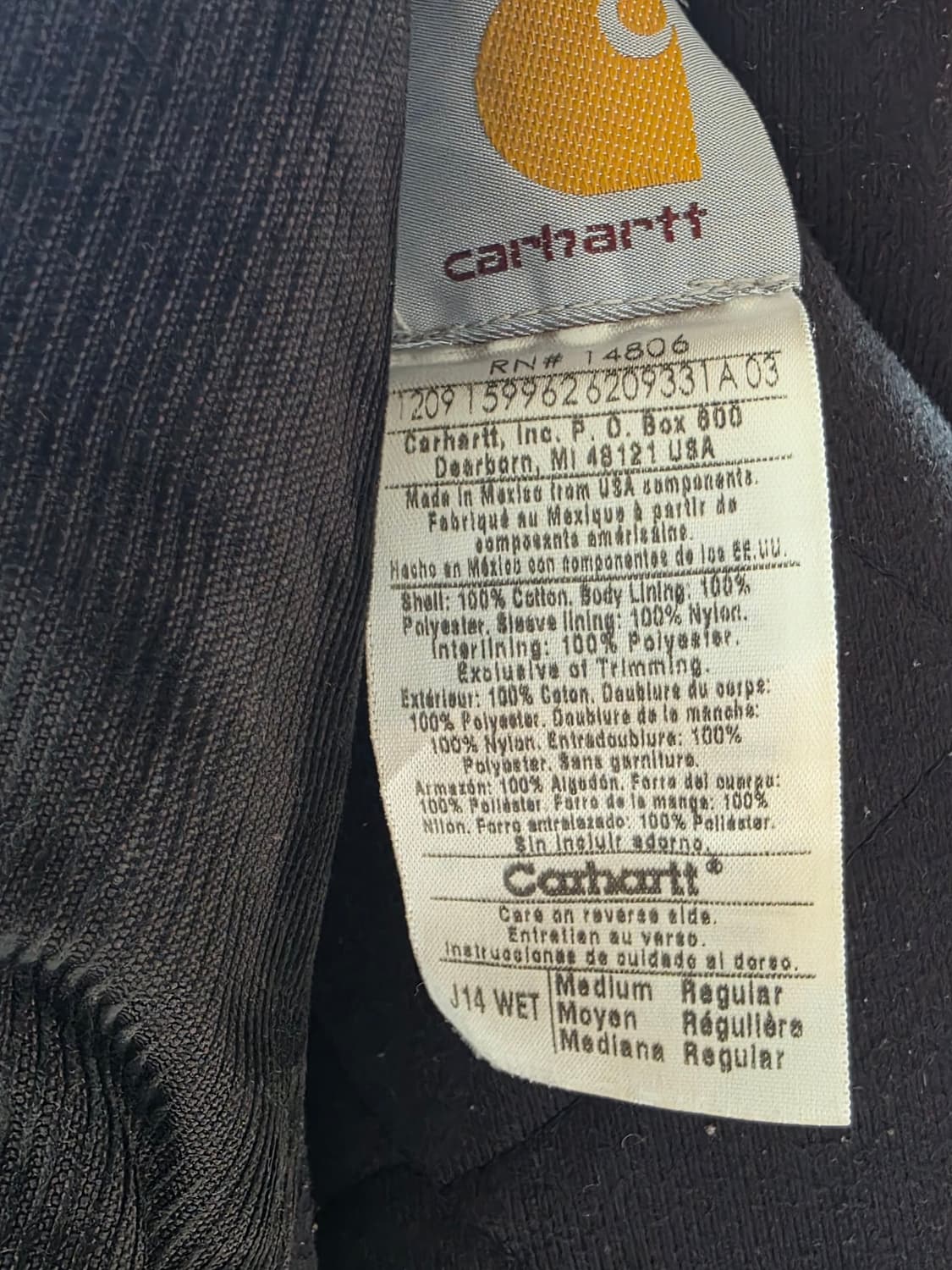 칼하트 산타페 자켓  Carhartt J14 wet M 상품이미지4