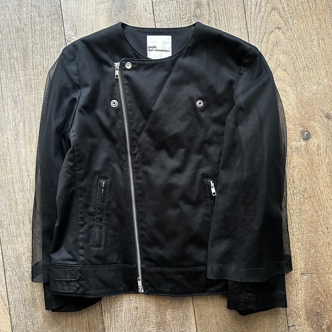 Tulle Layered Rider Jacket 상품이미지3