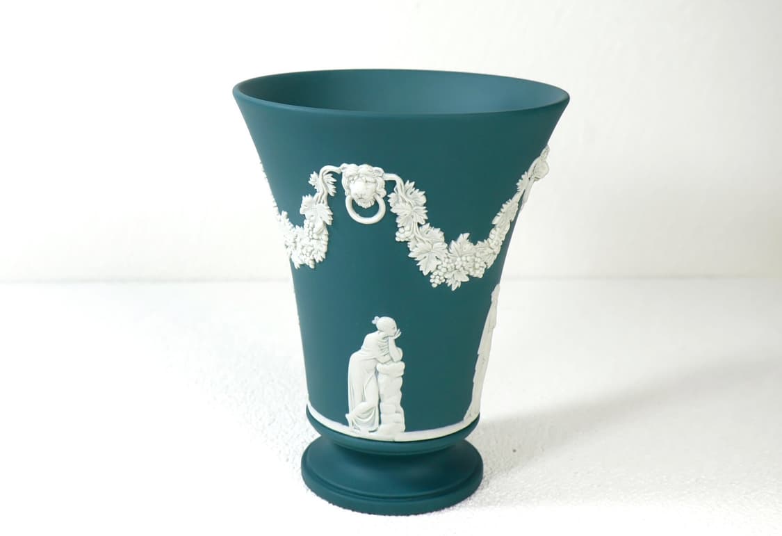 [영국엔틱] 웨지우드 제스퍼웨어 틸그린 사자머리 라지 베이스 화병 상품이미지10