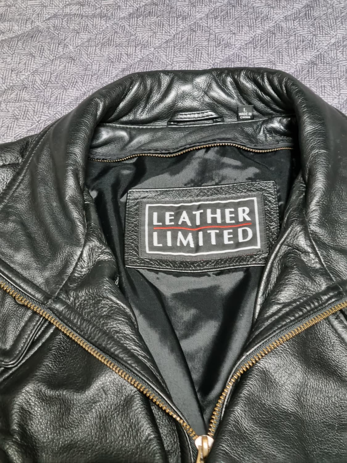 leather limited 더블칼라 가죽 봄버 자켓 110 상품이미지4