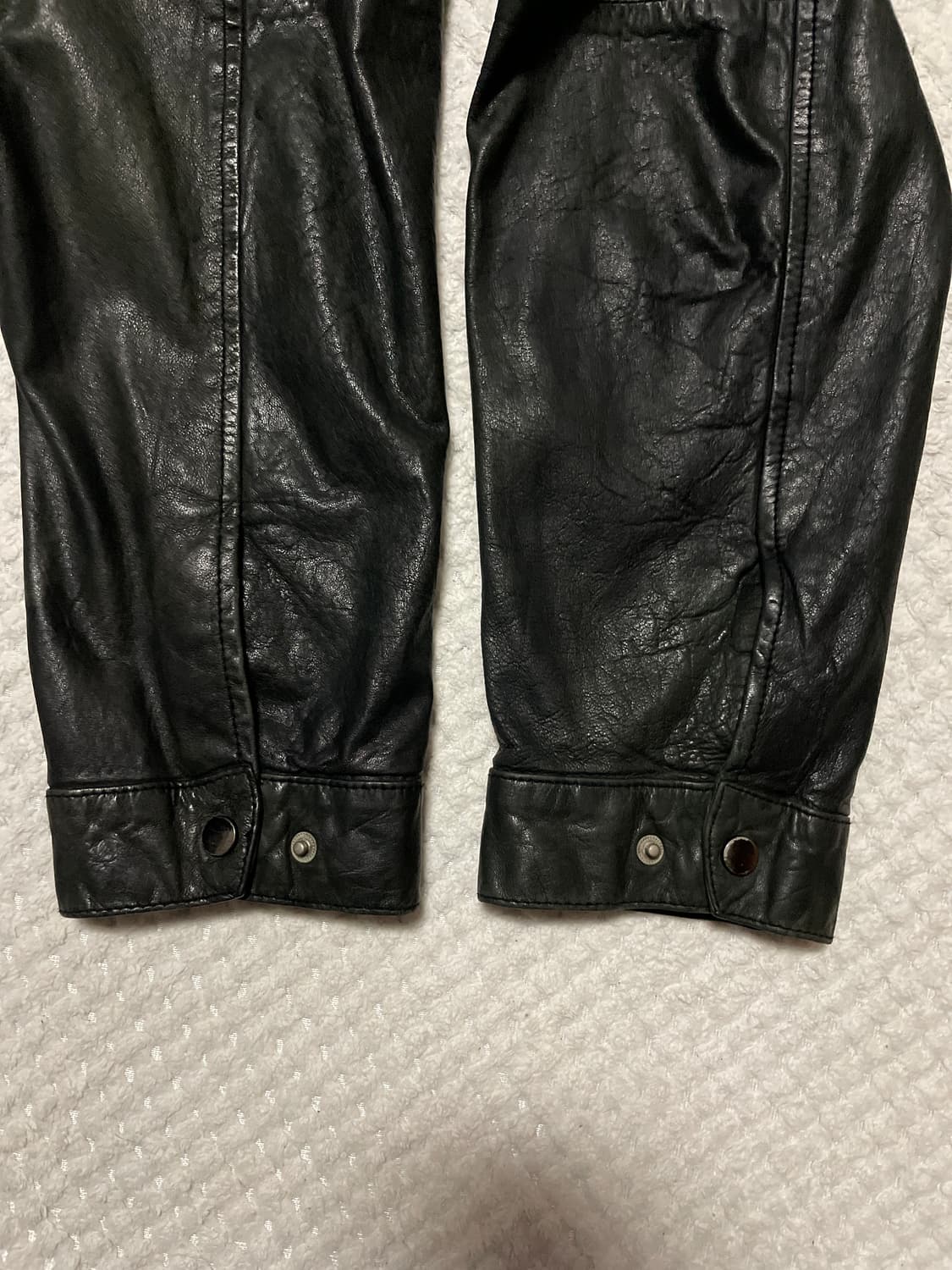 광희시장 웨스턴 무드 램스킨 양가죽 레더 자켓 상품이미지5