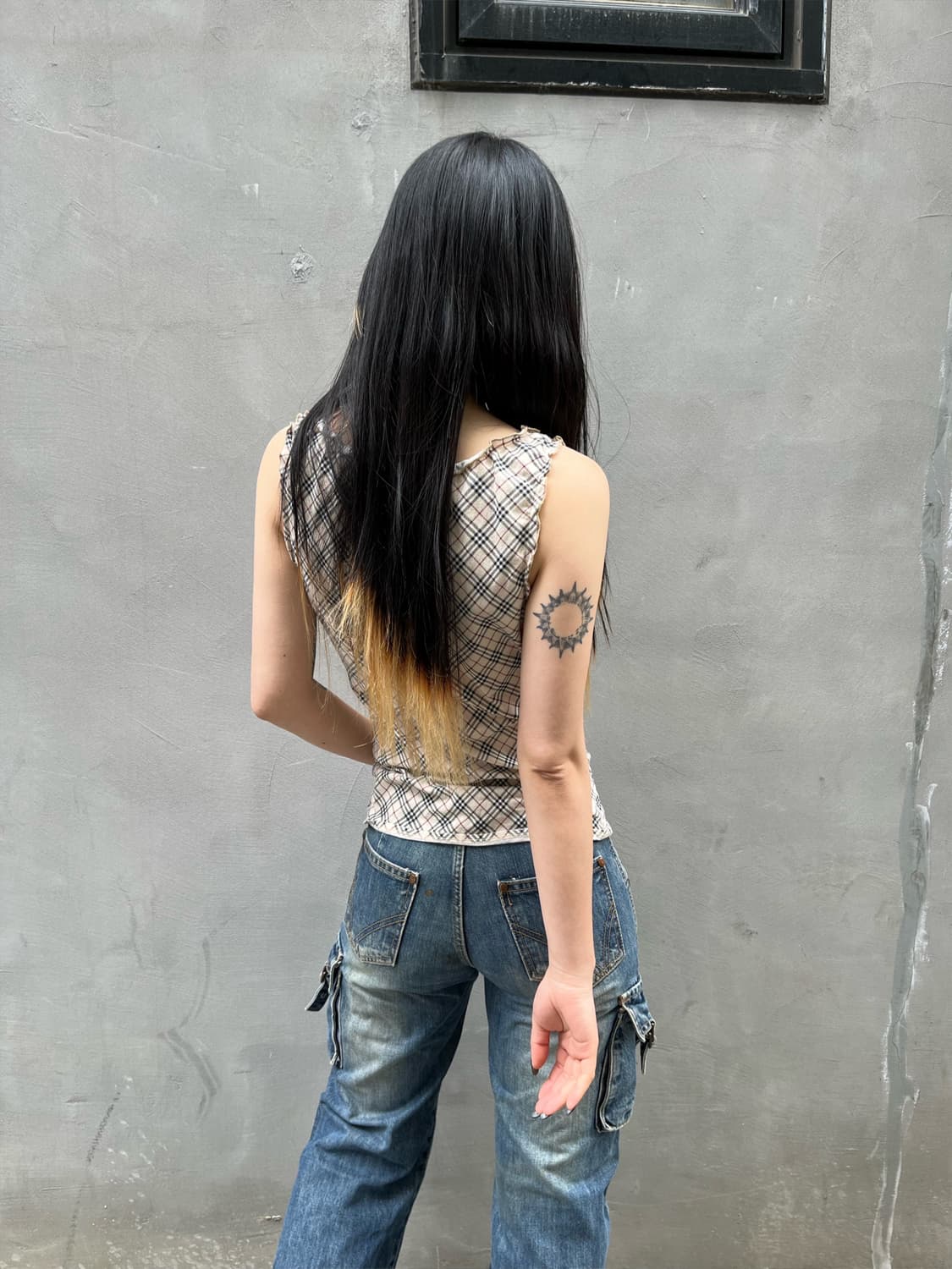 버버리 체크 슬리브리스  상품이미지7