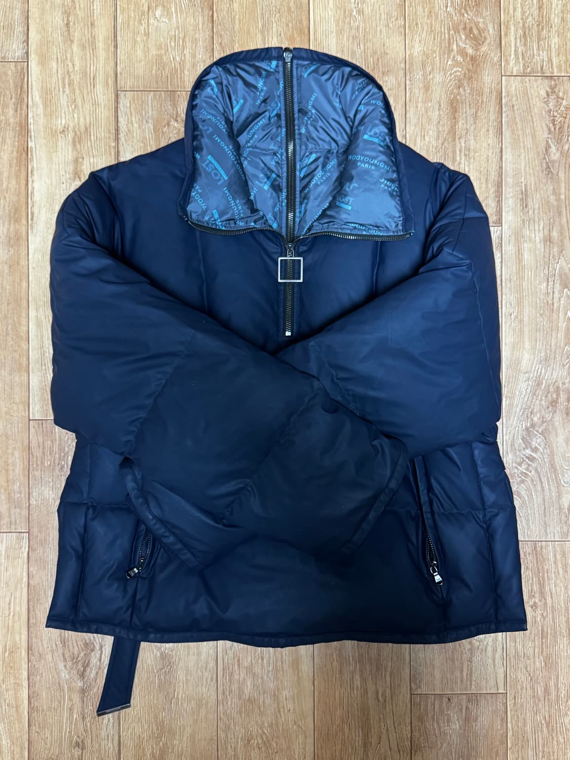 우영미 아노락 패딩 네이비 48사이즈 상품이미지1