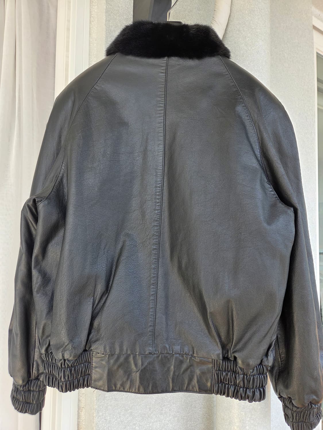 빈티지 소가죽 사가 밍크퍼 리버서블 블루종 자켓 상품이미지9