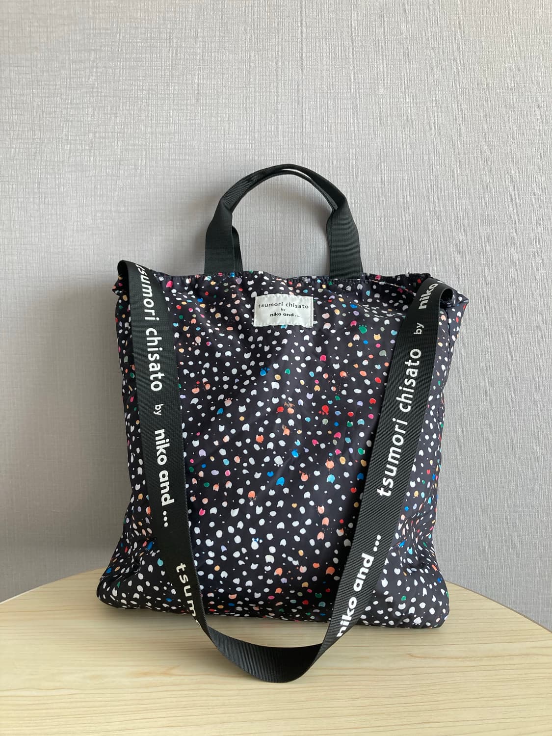 츠모리치사토 도트 멀티컬러 투웨이 토트백 상품이미지2