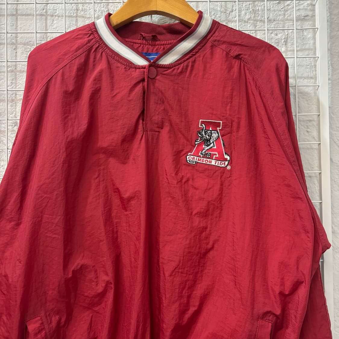 90s 스타터 올드스쿨 앨라배마 크림슨 타이드 웜업 자켓 XL 상품이미지3