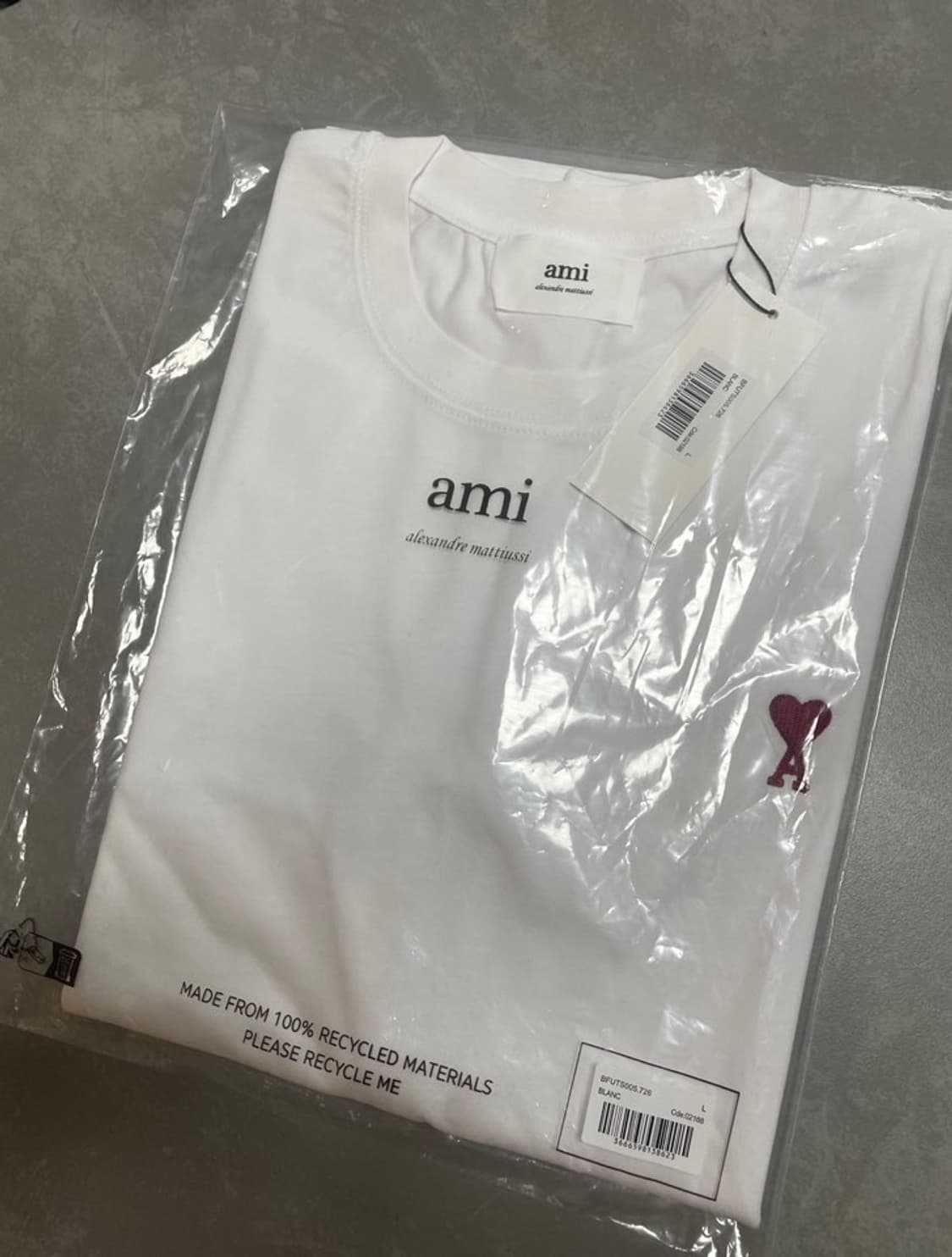 아미 스몰 하트 로고 박시핏 반팔 L 상품이미지4