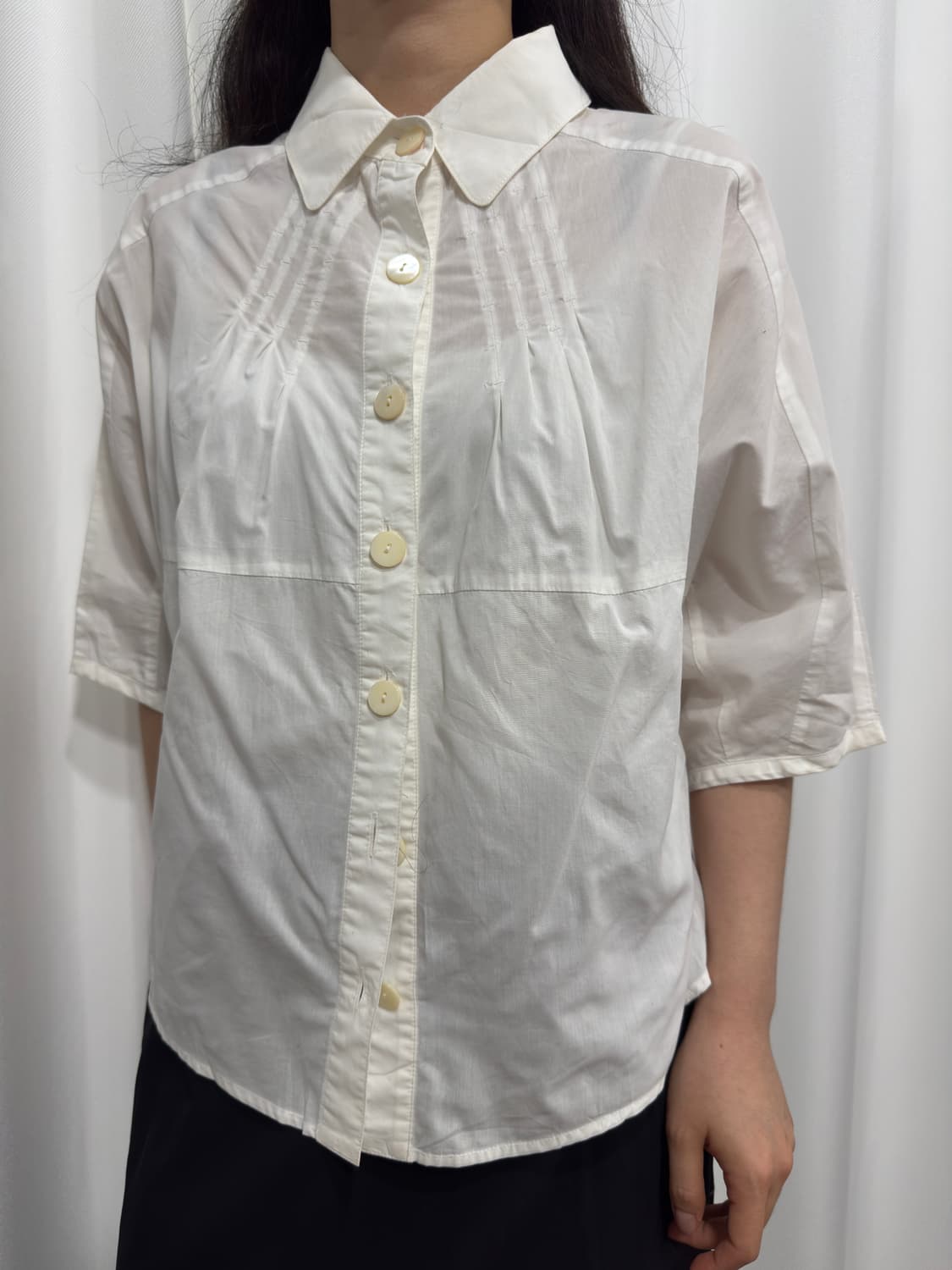 respighi pintuck shirt 상품이미지2