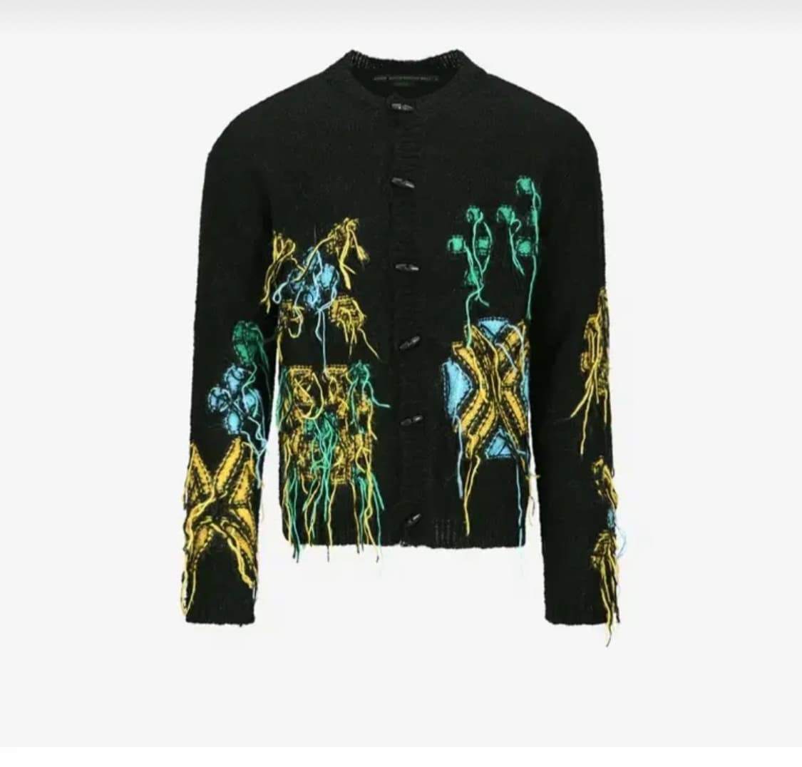 앤더슨벨  마카롱 인타르시아  가디건  블랙 상품이미지1