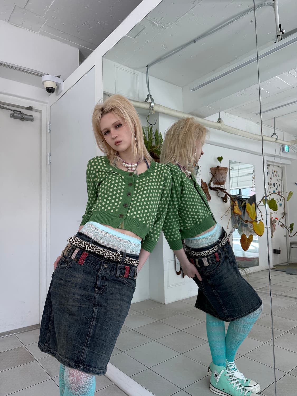 cropped dots cardigan 상품이미지2