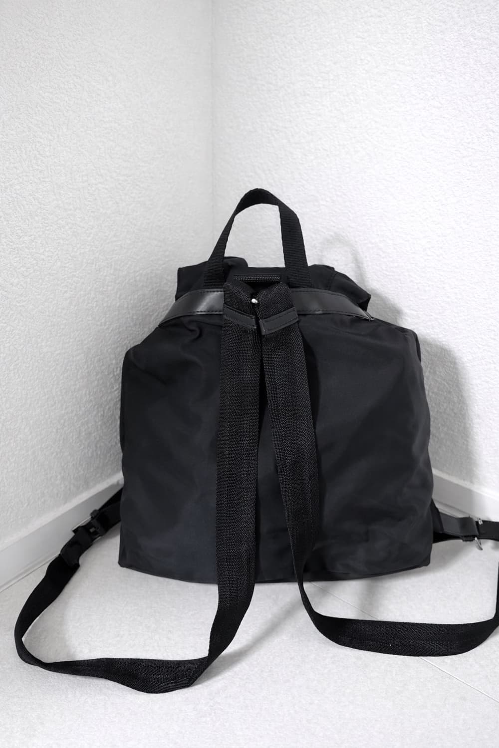 (Prada 정품) 프라다 블랙 포코노 백팩 상품이미지2