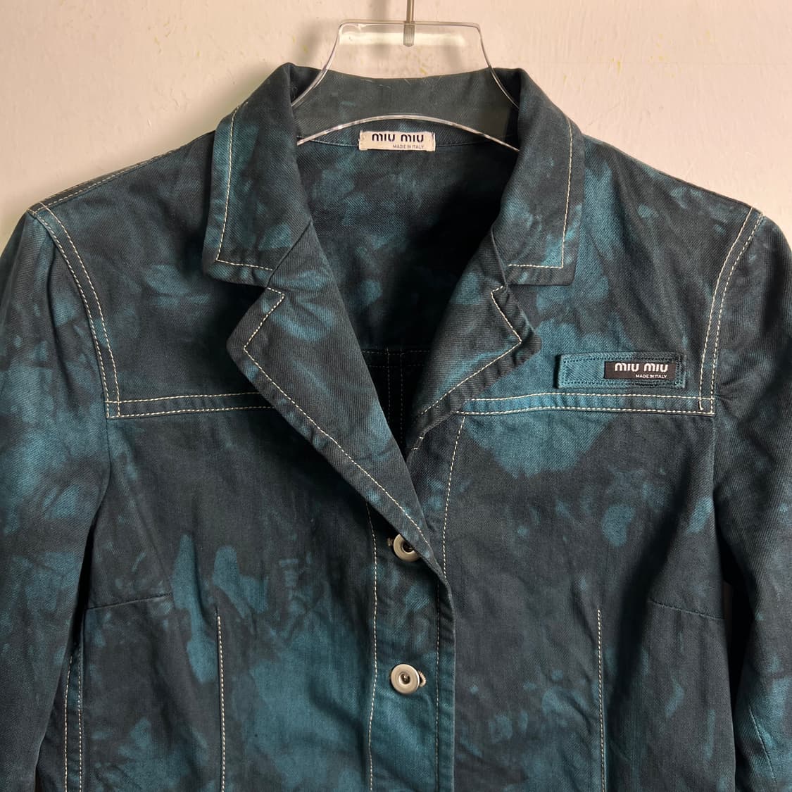 MIU MIU 미우미우 패턴 데님 자켓 L 상품이미지4