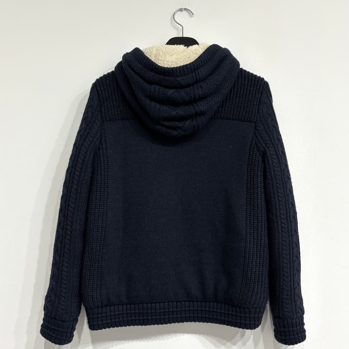 게스 양털 후드 니트집업 상품이미지4