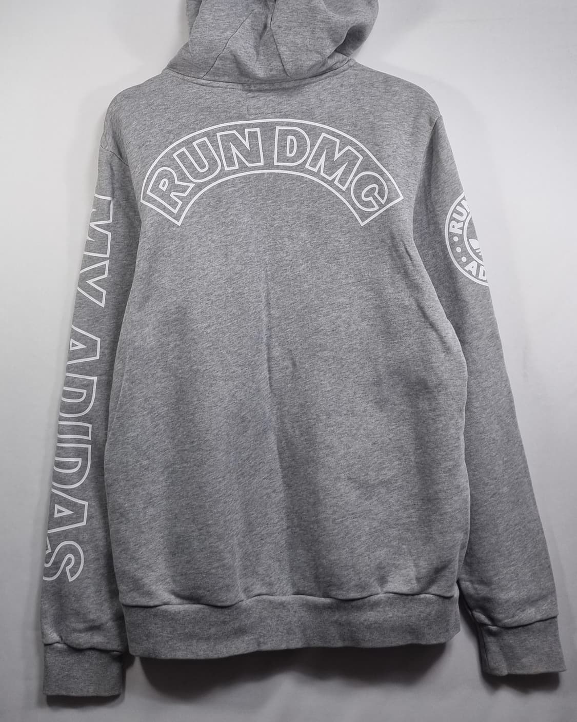 100) 아디다스 X RUN DMC 콜라보 그레이 후드집업 상품이미지2