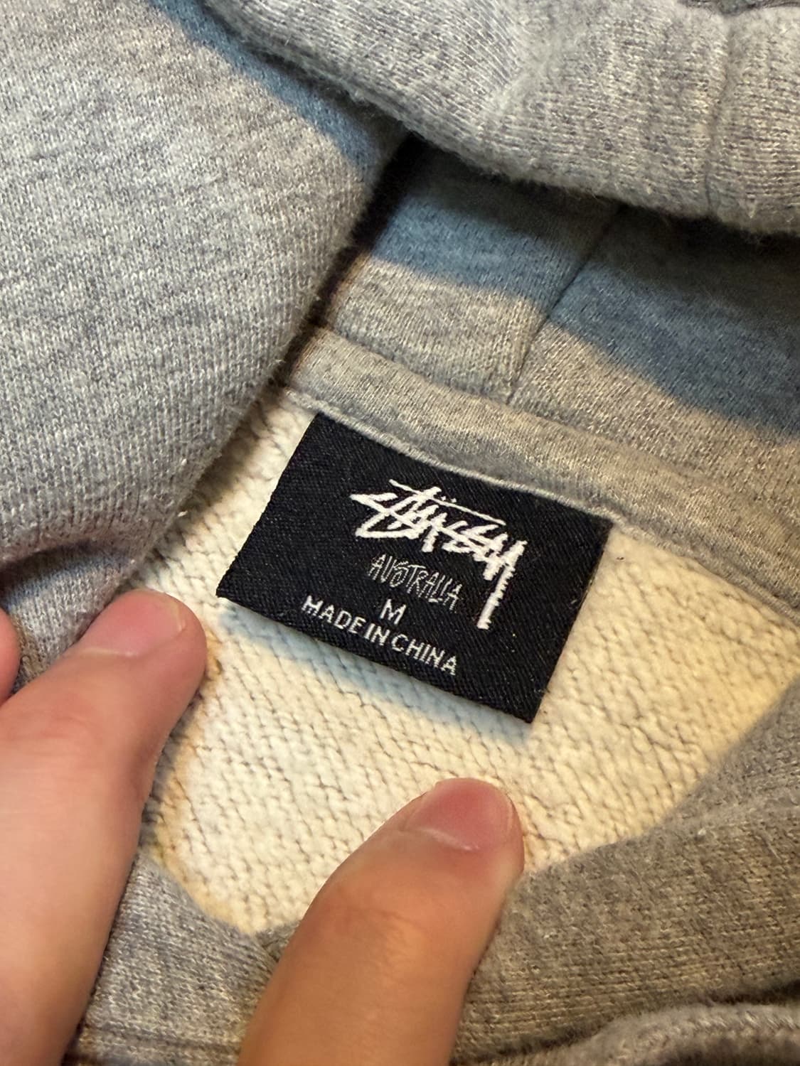 스투시 오스트레일리아 호투시 서클로고 후드티 그레이 상품이미지4