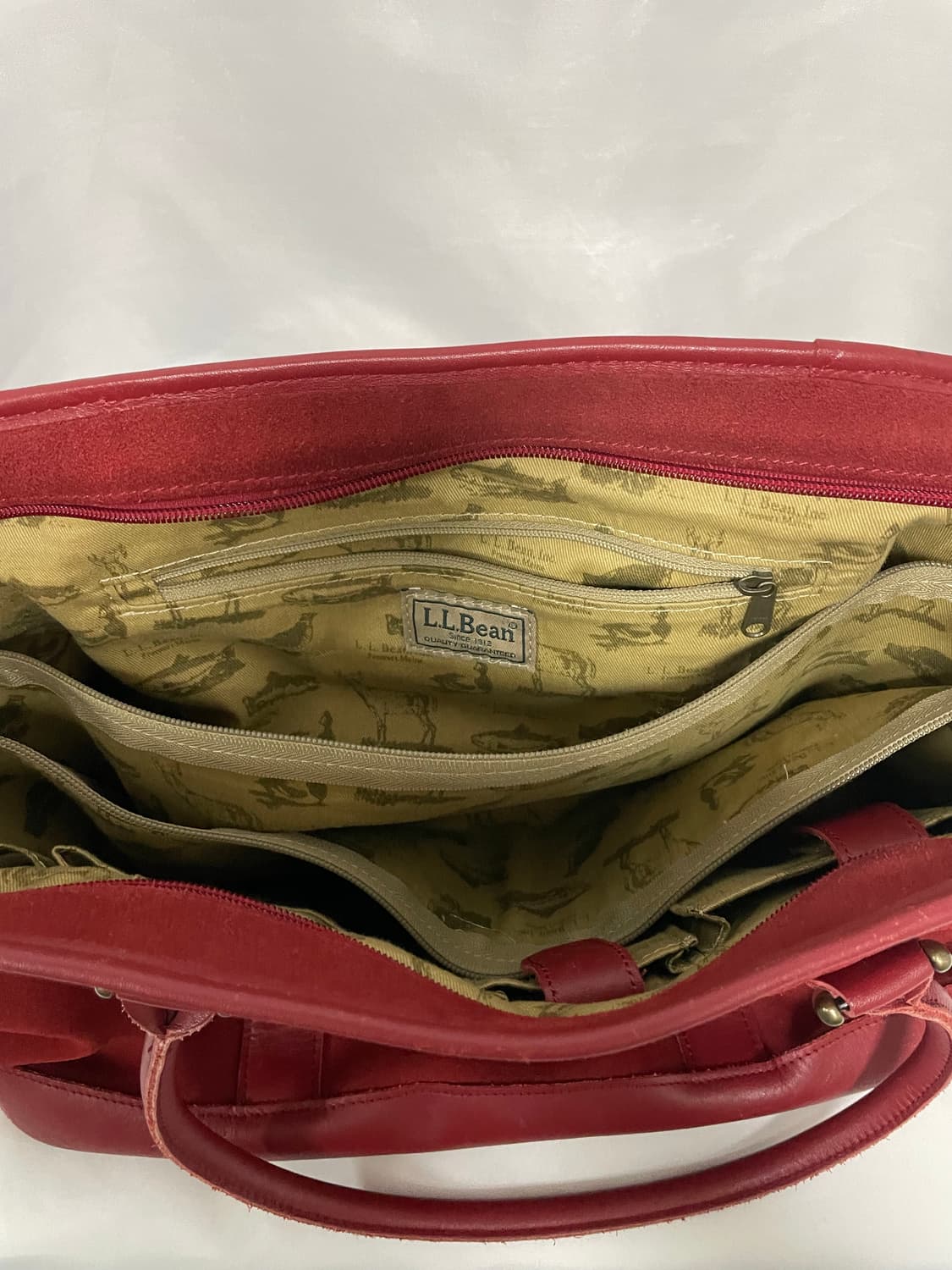 [OS] 엘엘빈 스웨이드 레더 라지 토트백 레드 상품이미지3