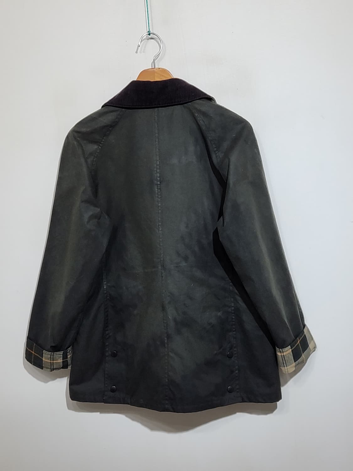 (M) 바버 비드넬 왁싱자켓 세이지 왁스점퍼 코듀로이 카라넥  상품이미지7