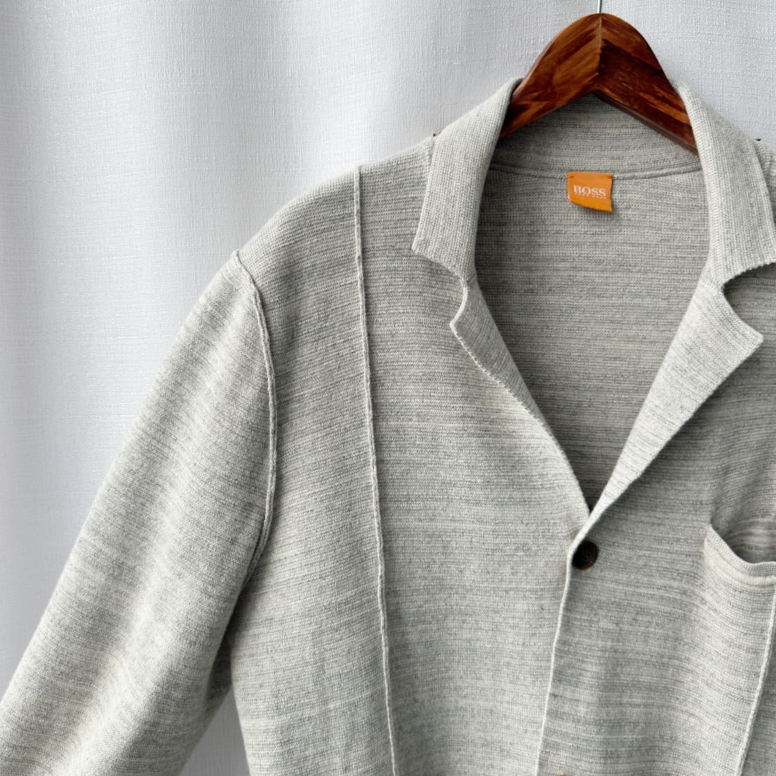 휴고 보스 오렌지 코튼 니트 자켓 가디건 그레이 XL 상품이미지3