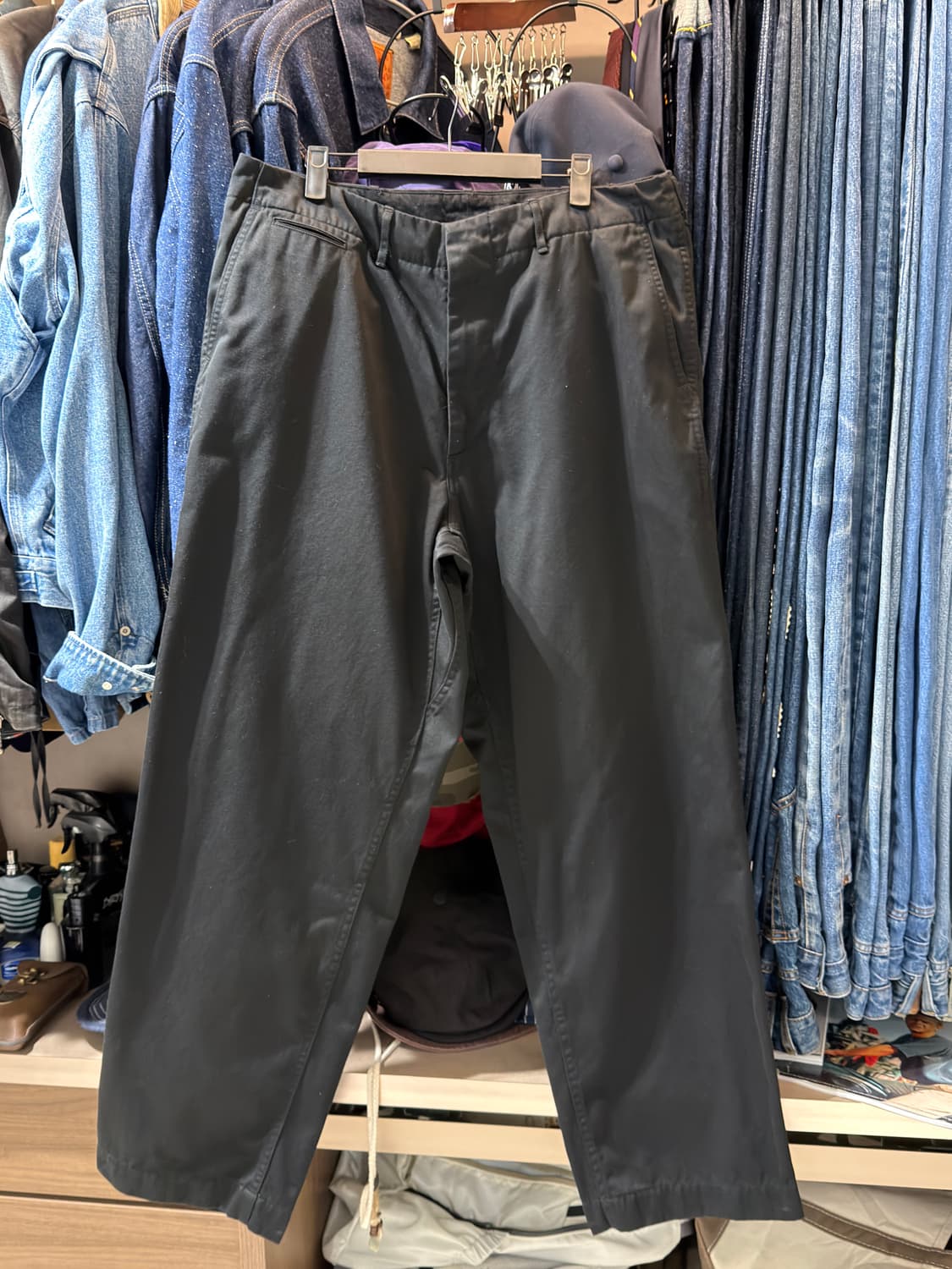 25ss 나나미카 와이드 치노 블랙 36 상품이미지2