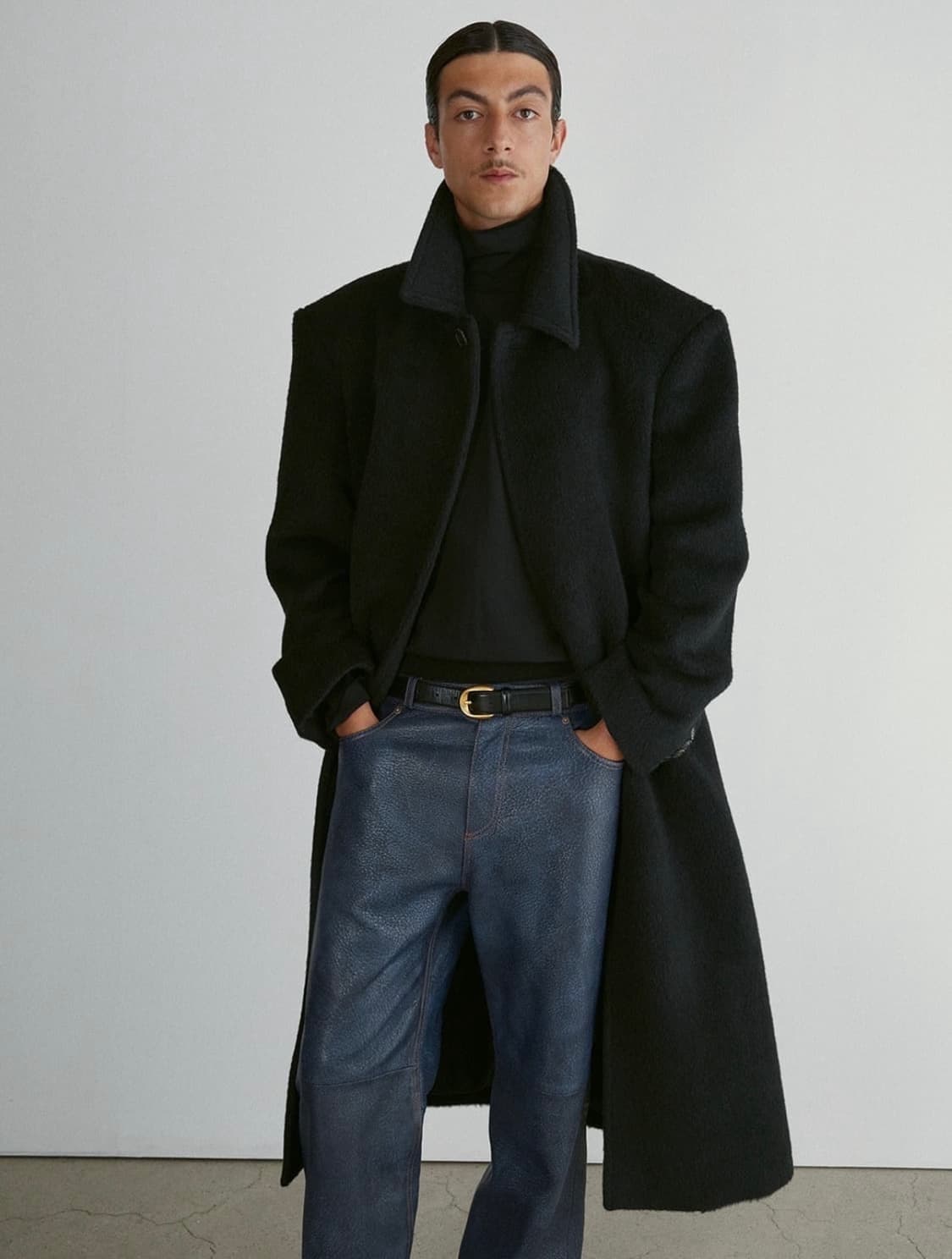 렉토 라마 울 블렌드 발마칸 코트 블랙 S 상품이미지4