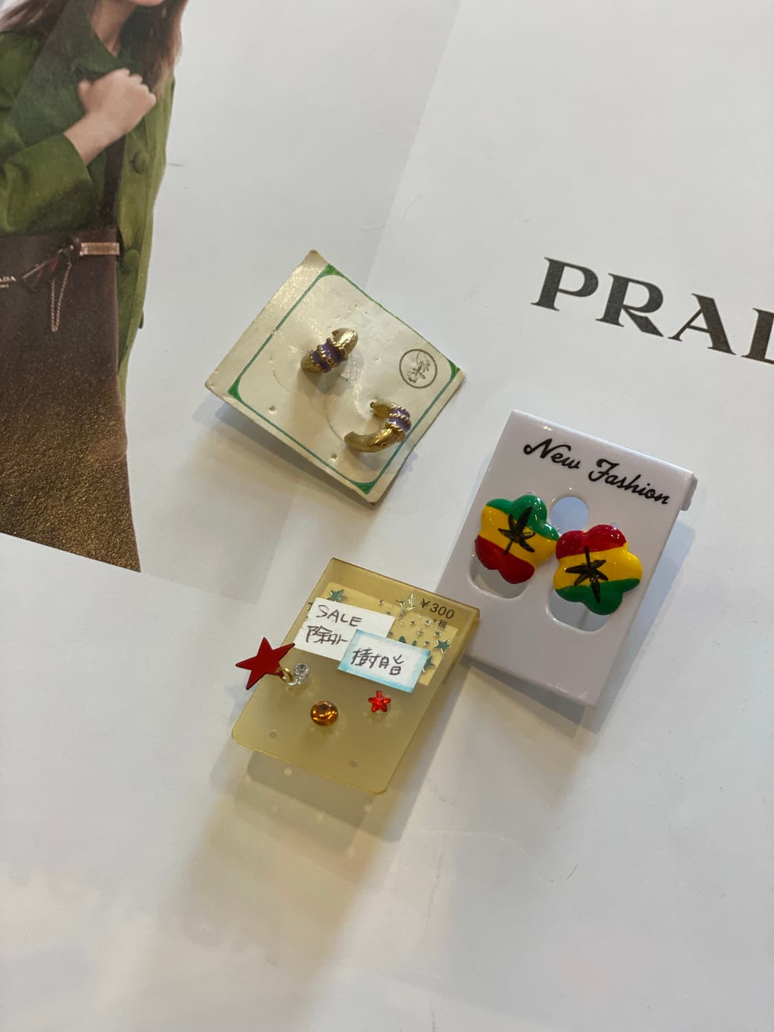 미사용 일본 귀걸이  3종 세트 상품이미지2