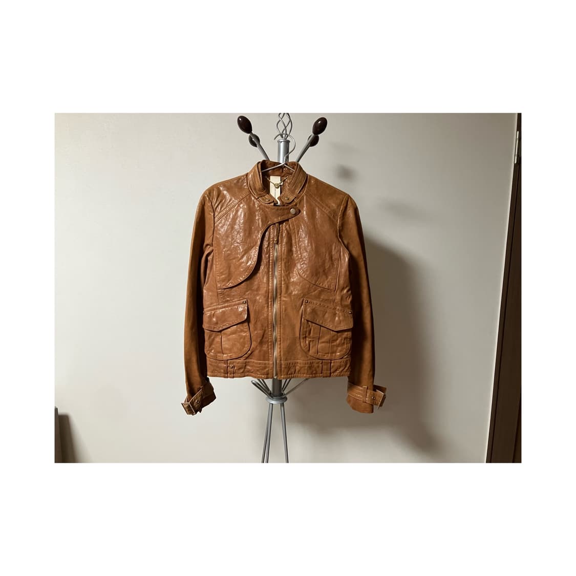 vintage brown leather jacket  상품이미지1