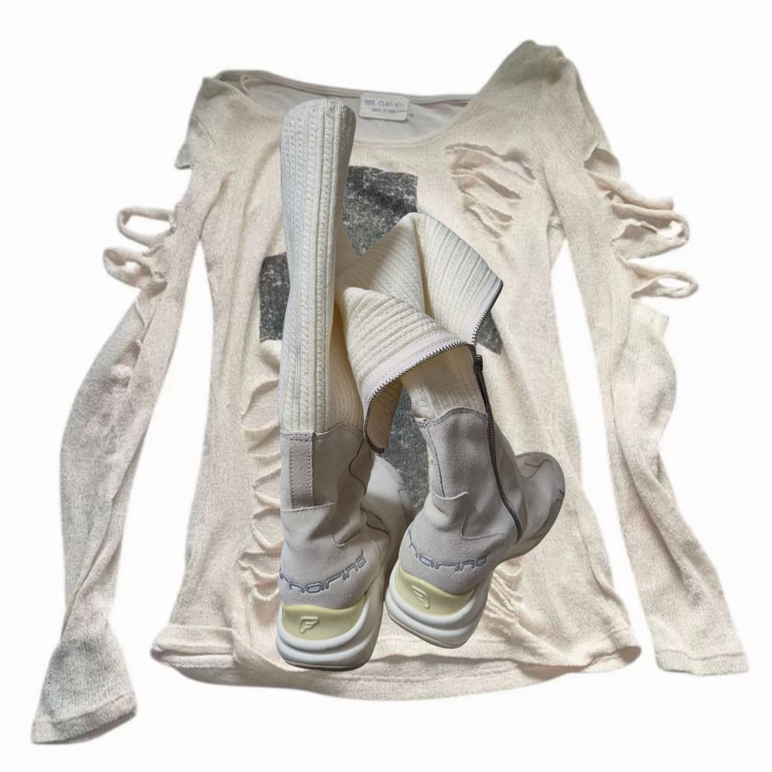 Vintage Calf-Hair Fur knit Boots 상품이미지2