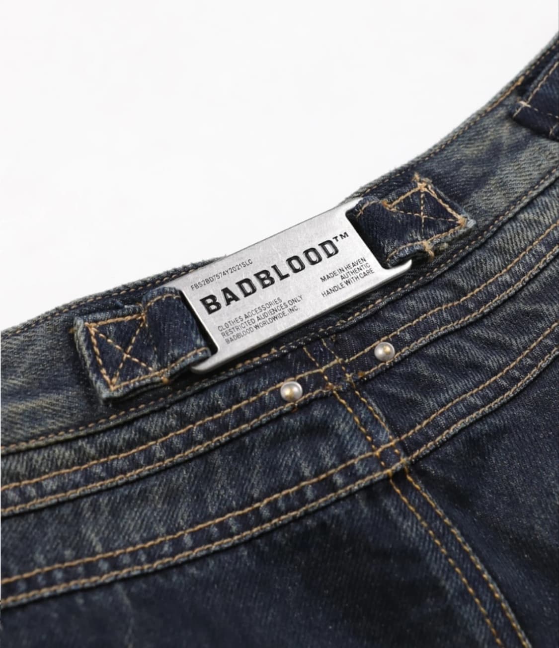 배드블러드 아퀼라 플레어 라인 러스티 블루 데님 팬츠 badblood 상품이미지3