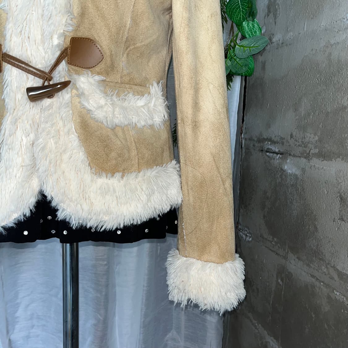 갸루 퍼 스웨이드 떡볶이 코트 상품이미지3