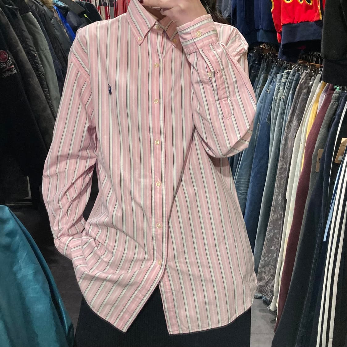 [IM] 폴로셔츠 스트라이프 핑크 블루 상품이미지3
