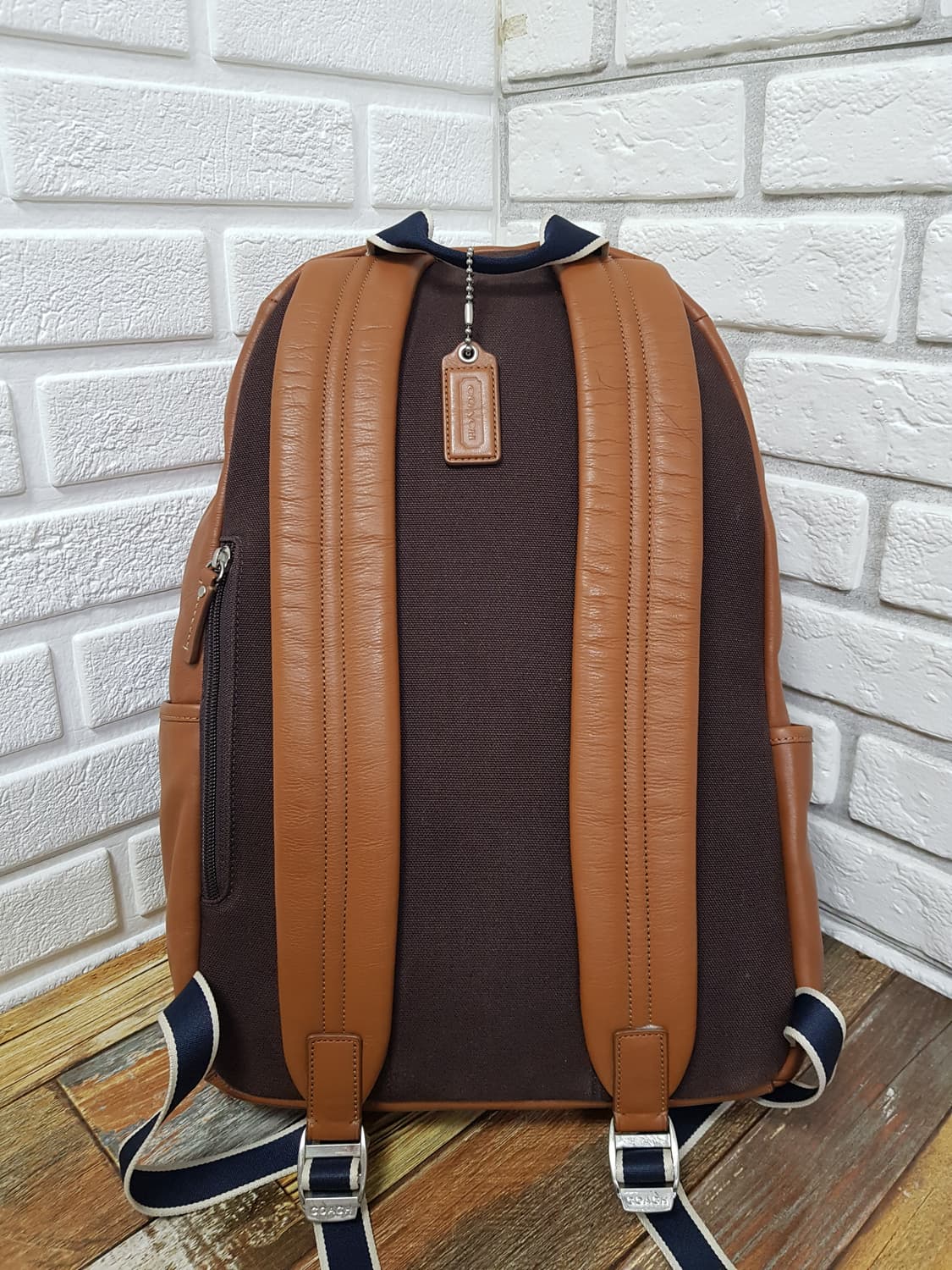 [정품] 코치 가죽 백팩 브라운 상품이미지5