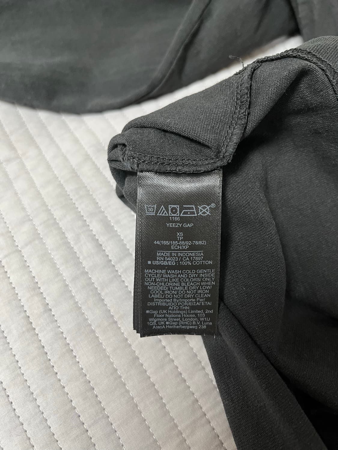 이지 갭 로고 롱슬리브 블랙 xs 상품이미지4