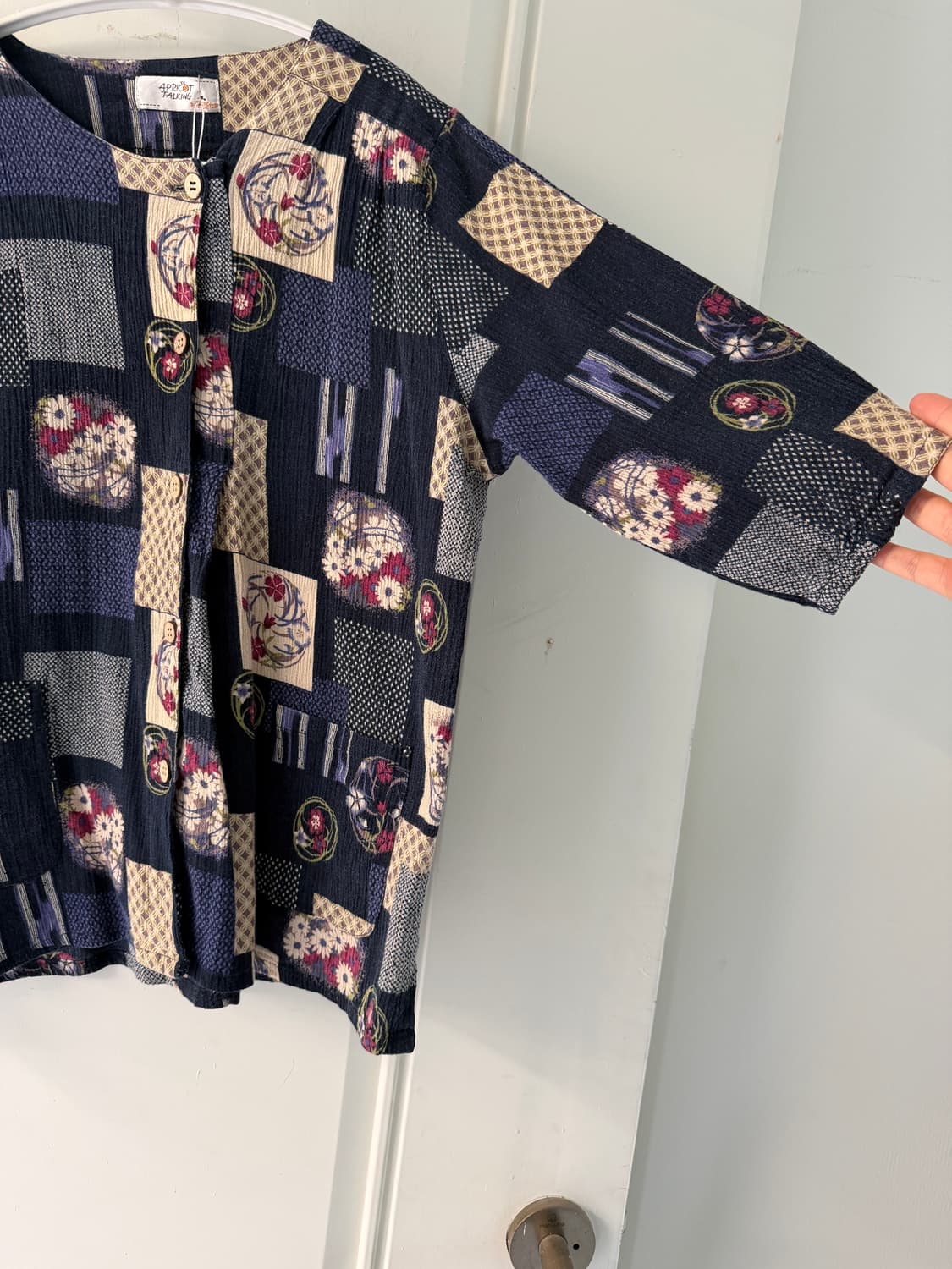 일본빈티지 모리 비대칭 가디건 블라우스 상품이미지6