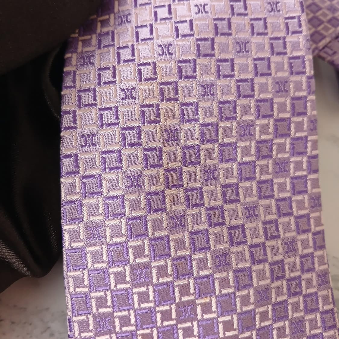 셀린느 실크 퍼플 로고 패턴 넥타이 8.4cm A등급 e880
 상품이미지9