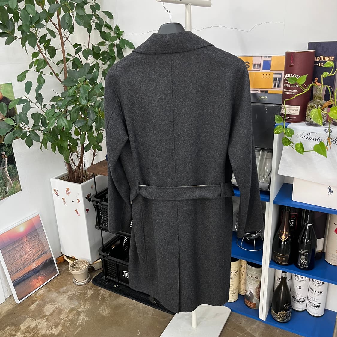 띠어리 캐시미어 블렌드 벨티드 코트 M 상품이미지6