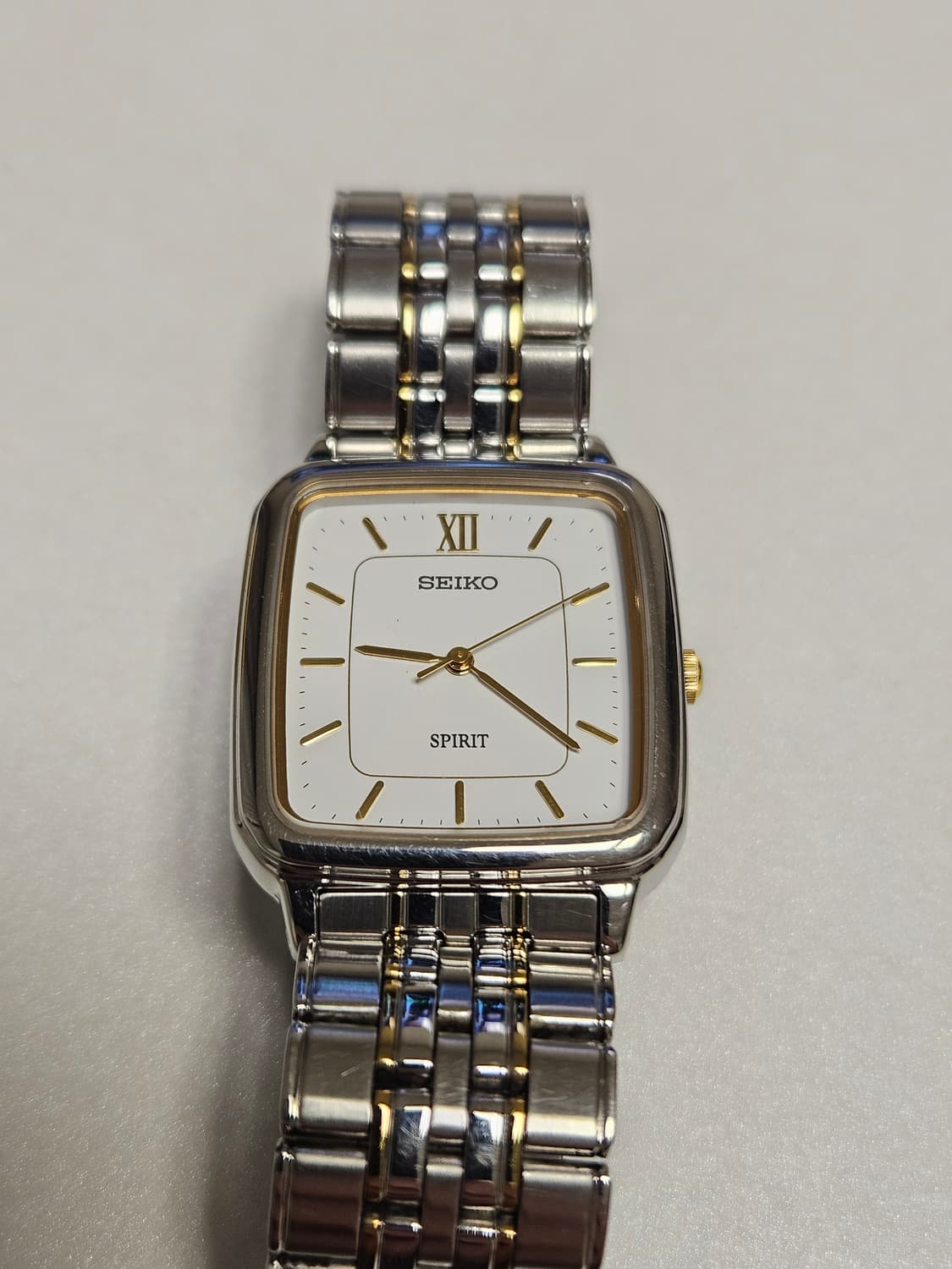 빈티지 세이코 스피릿 사각 은장 쿼츠 시계 상품이미지3