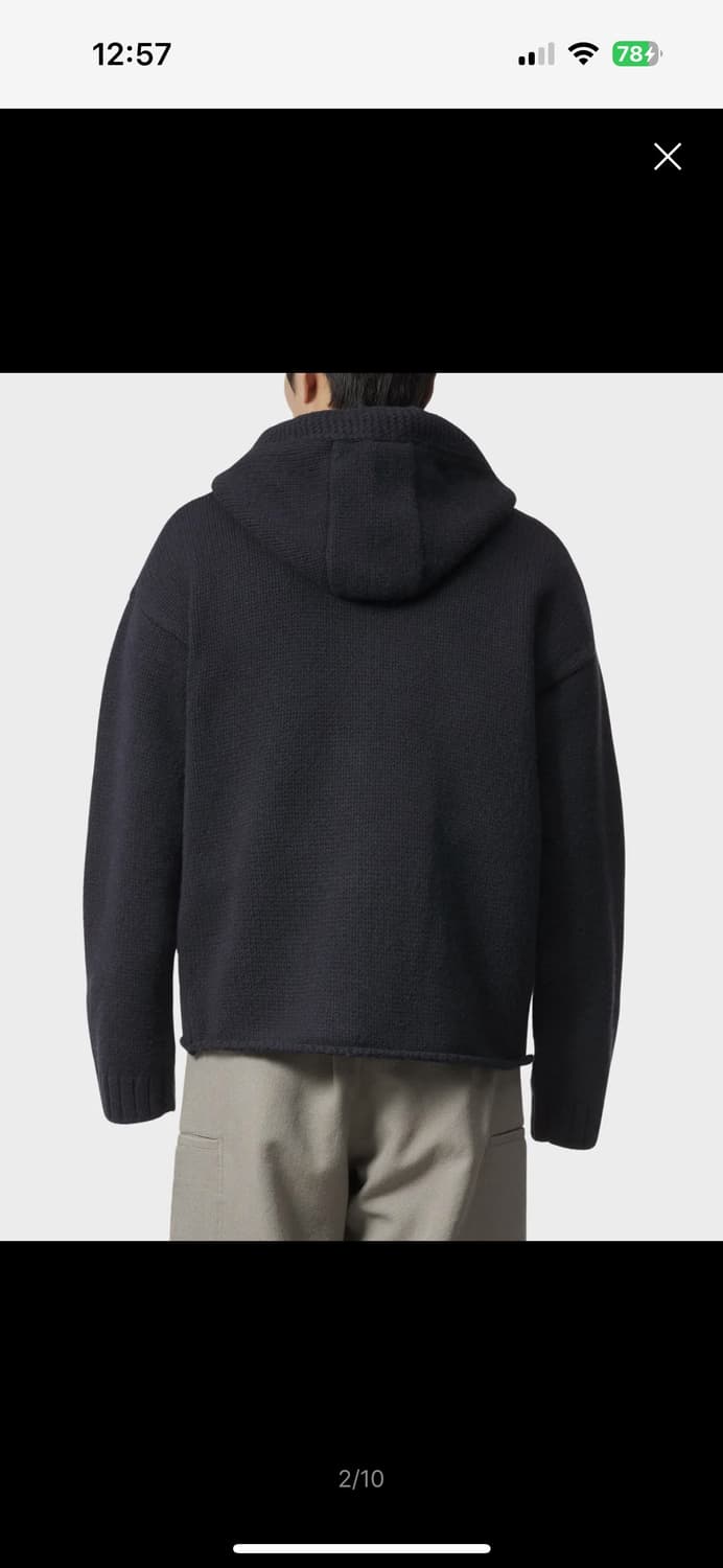 JW Anderson JW 이니셜 앵커 로고 니트 후드집업 S 상품이미지2