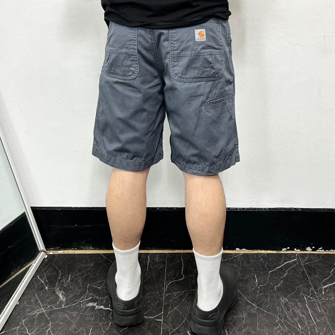 칼하트 릴렉스드 핏 카고 포켓 하프 워크 팬츠 상품이미지3