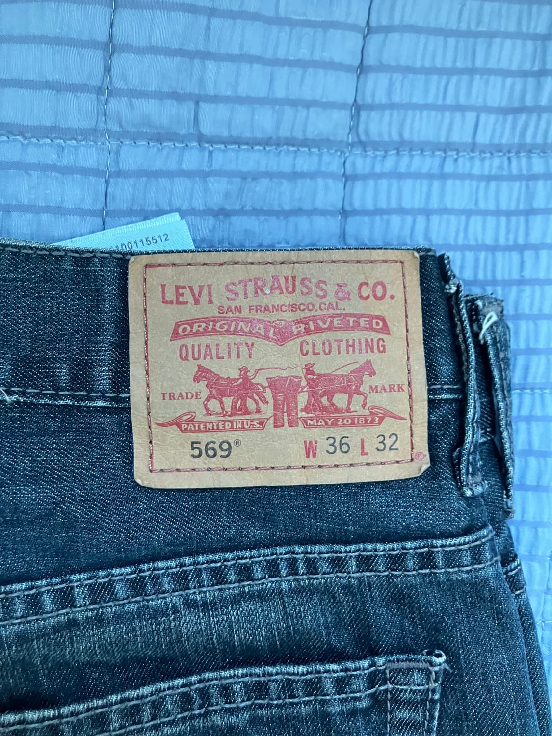 (36) 리바이스 569 흑청 반바지 상품이미지3