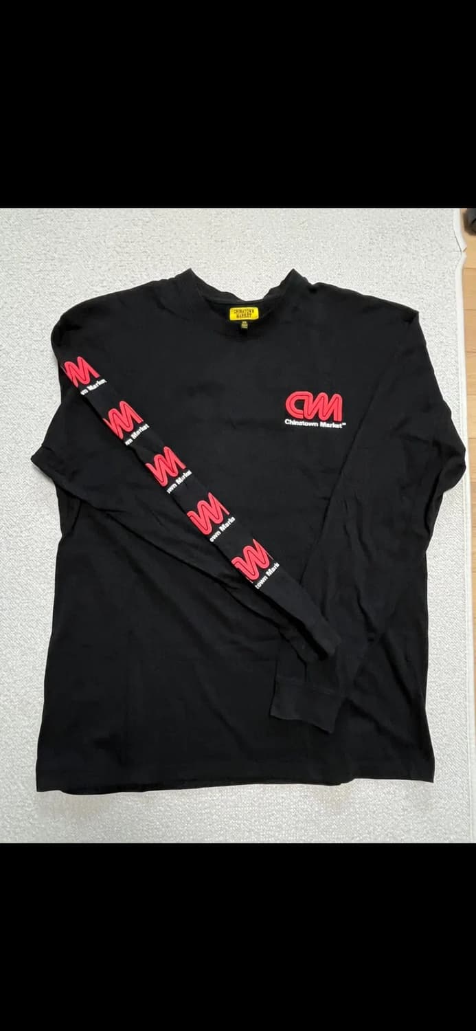 (XXL,2XL) 차이나타운 마켓 CNN 롱슬리브 티 블랙 상품이미지2