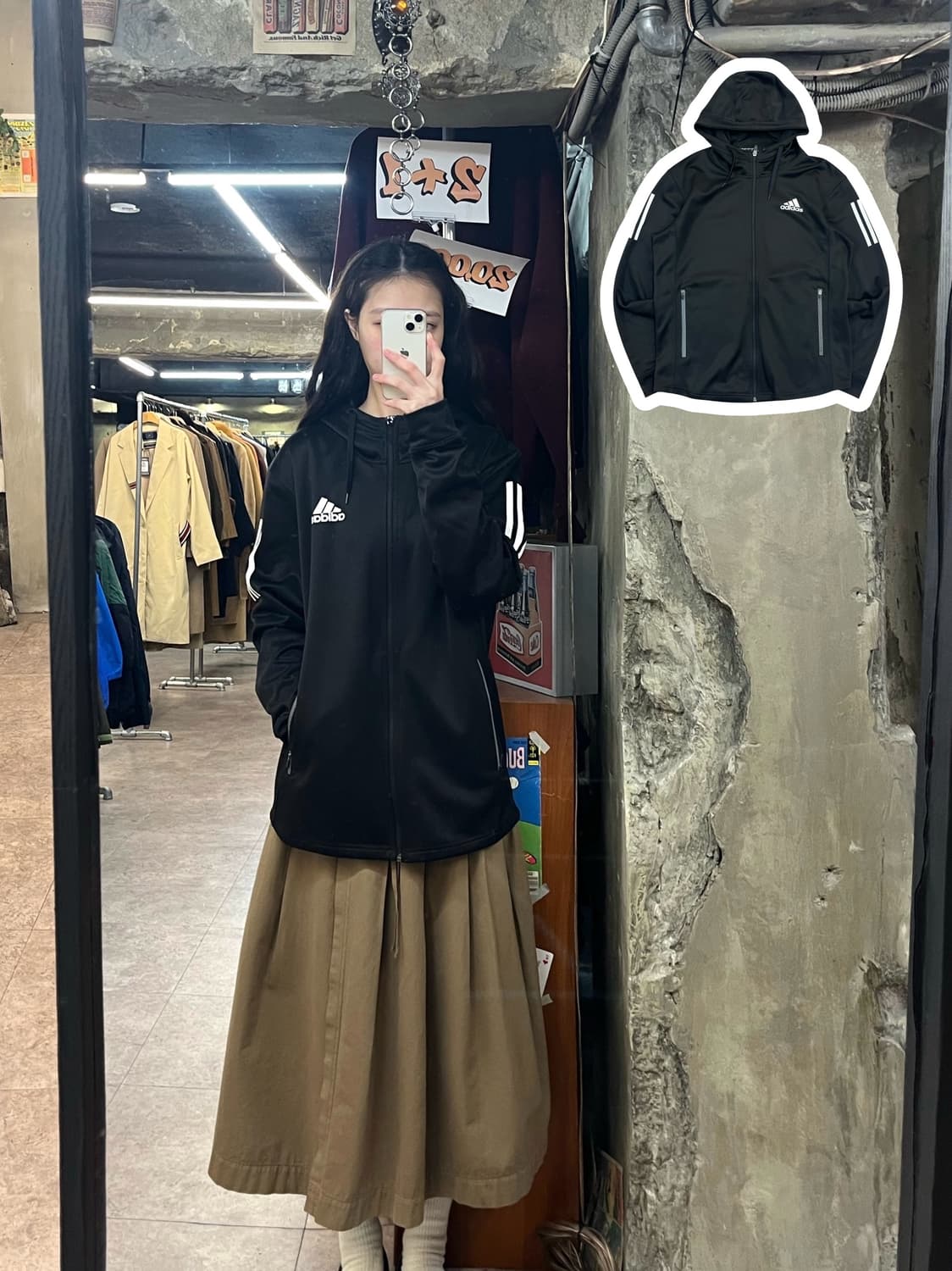 아디다스 후드집업 블랙 M #csz3489 상품이미지1