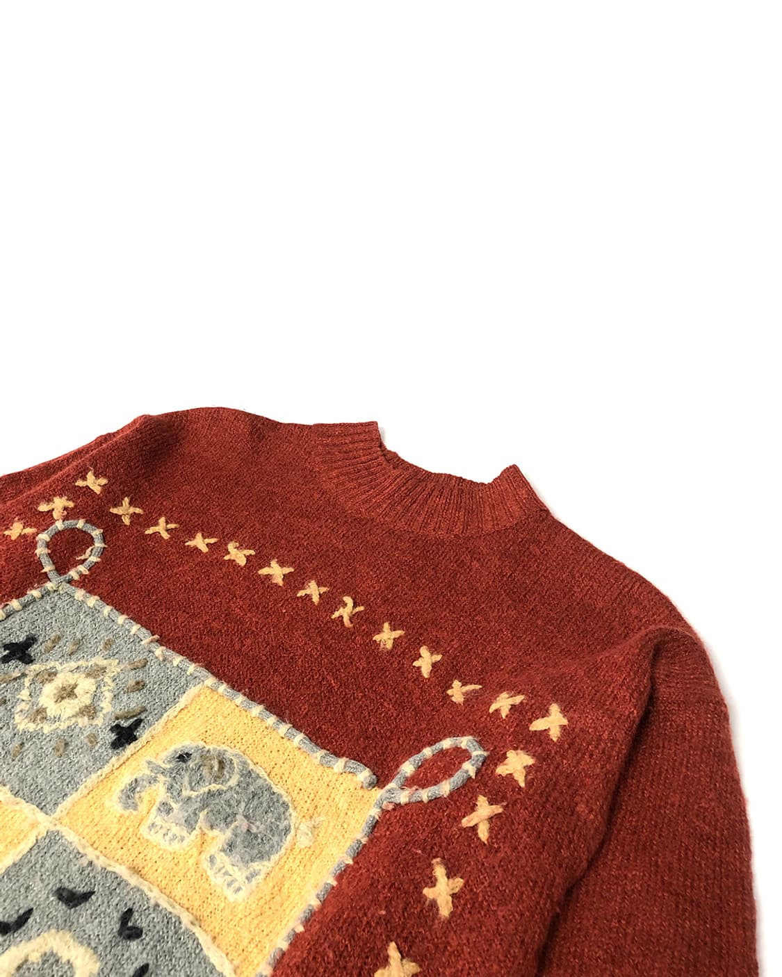 Vintage 코끼리 자수 니트  상품이미지3