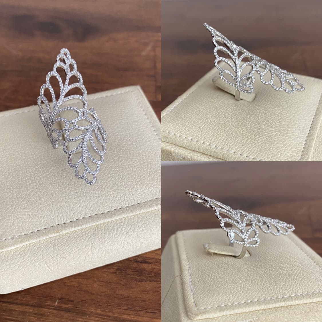 나뭇잎 모티브 실버 반지(925) 상품이미지7